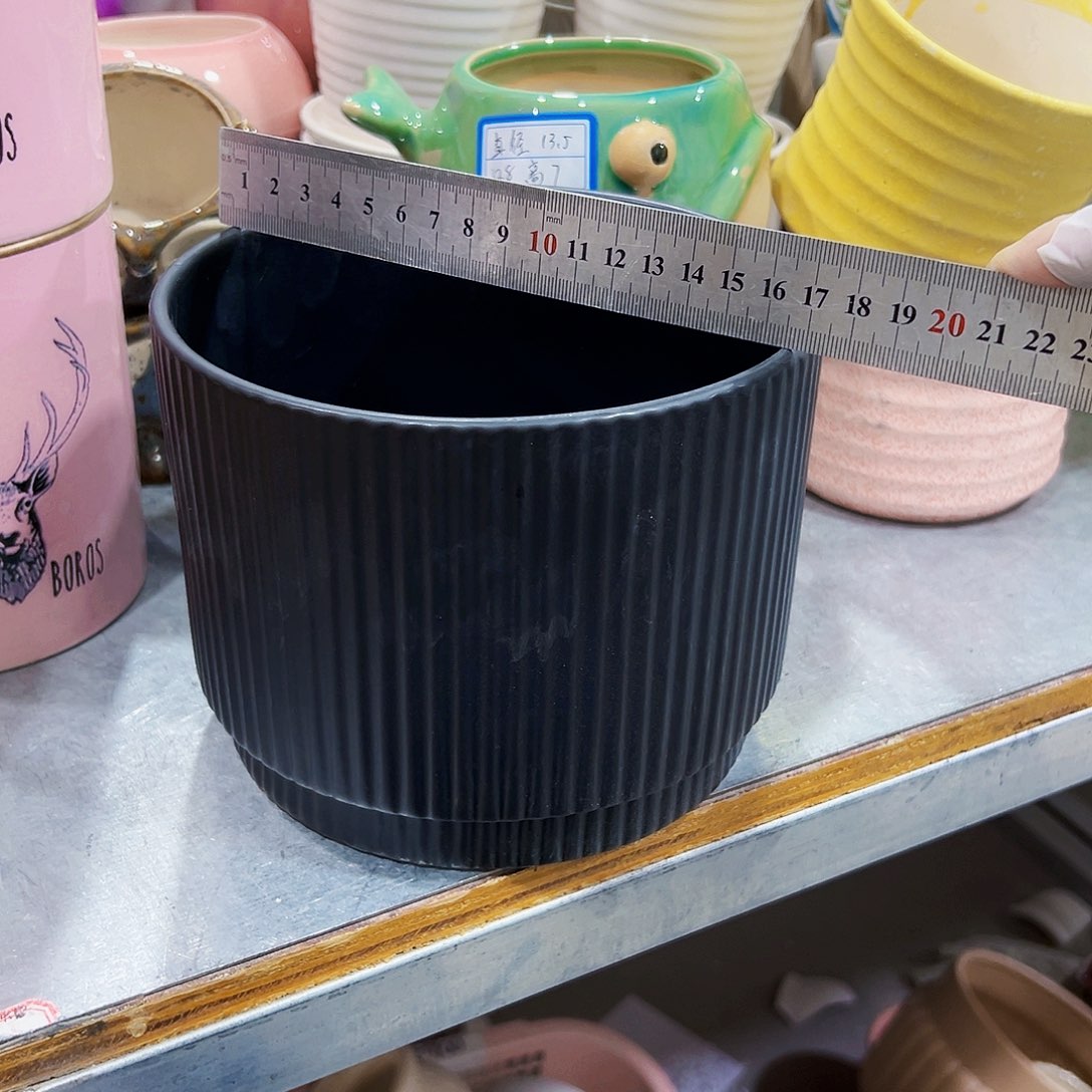 有孔，外贸尾单陶瓷花盆凑单10米包邮