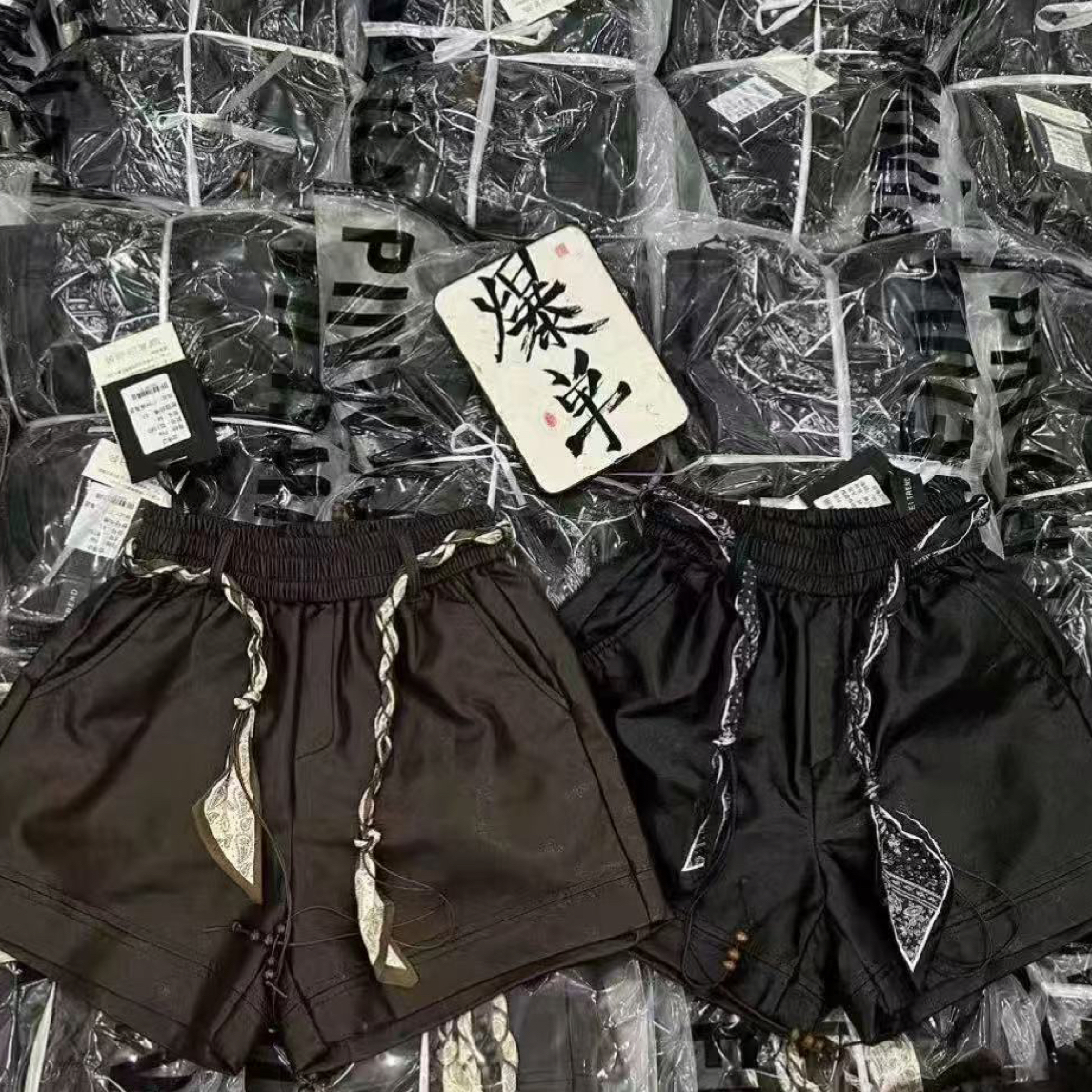 YY大码(街头涂鸦)时尚宽松百搭韩版重工半身短裤