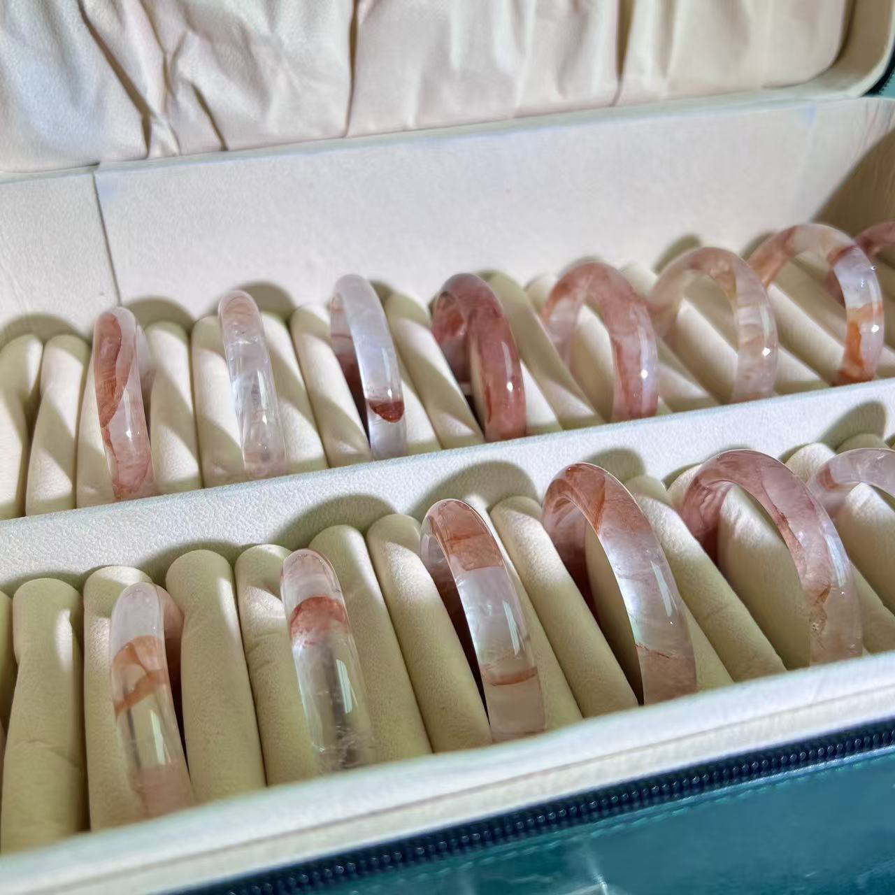 天然红胶花单圈手镯Z054多样性发其一