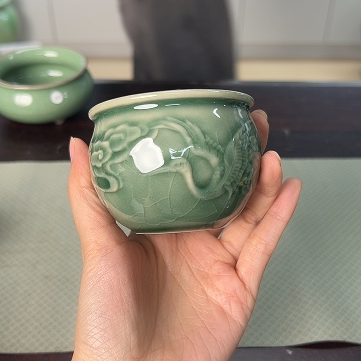 龙泉云间青瓷小米茶器