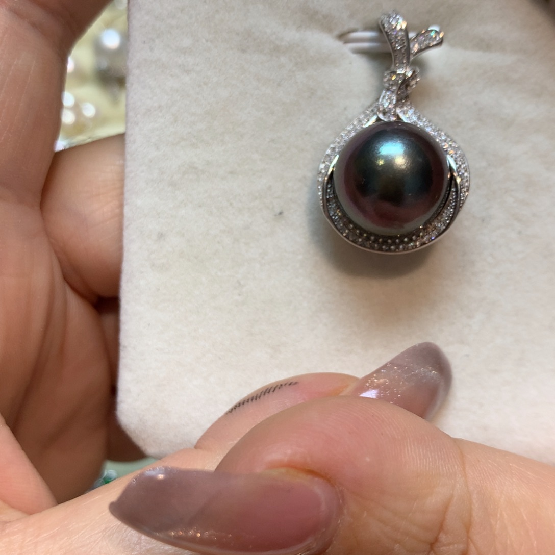 海水珍珠颈饰银S925镶嵌