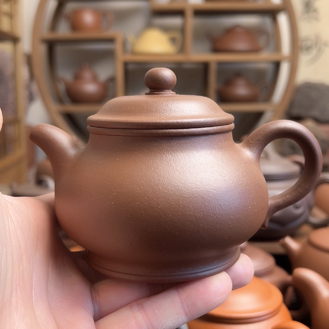 紫砂茶壶潘壶240cc台西紫泥