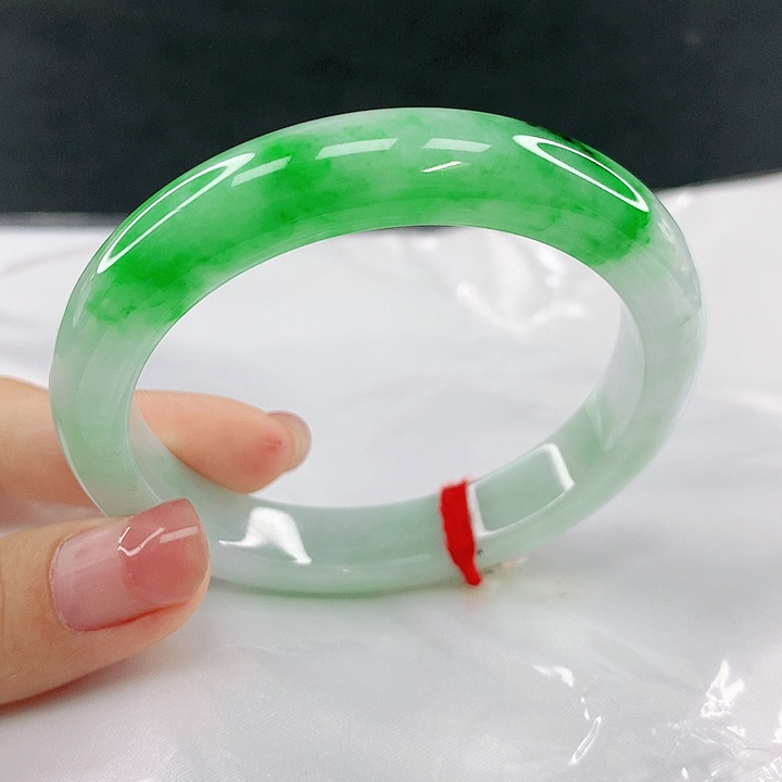 翡翠未镶嵌手镯圈53.8，19051