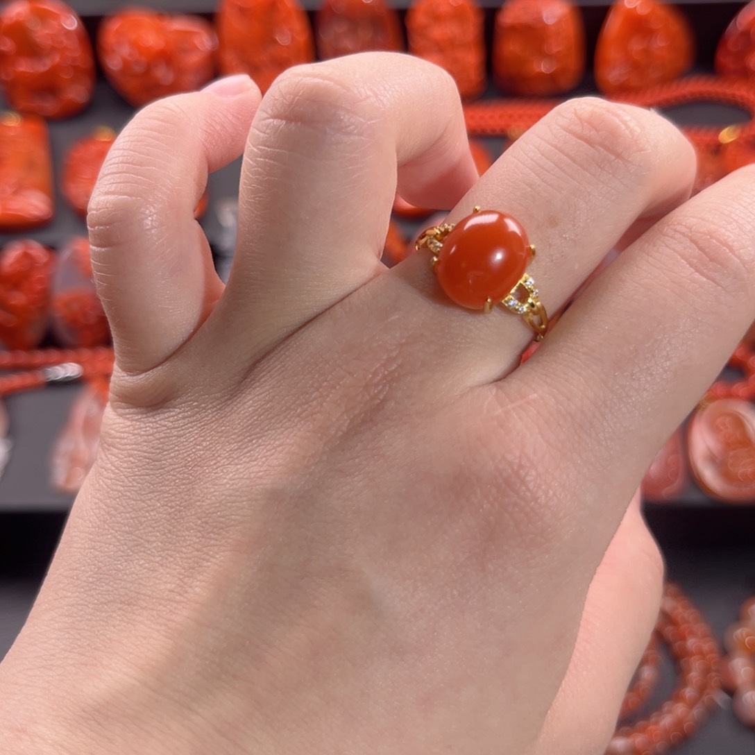 南红玛瑙南红银S925镶嵌