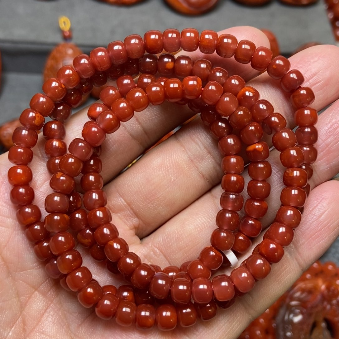 南红玛瑙未镶嵌手串6‘mm