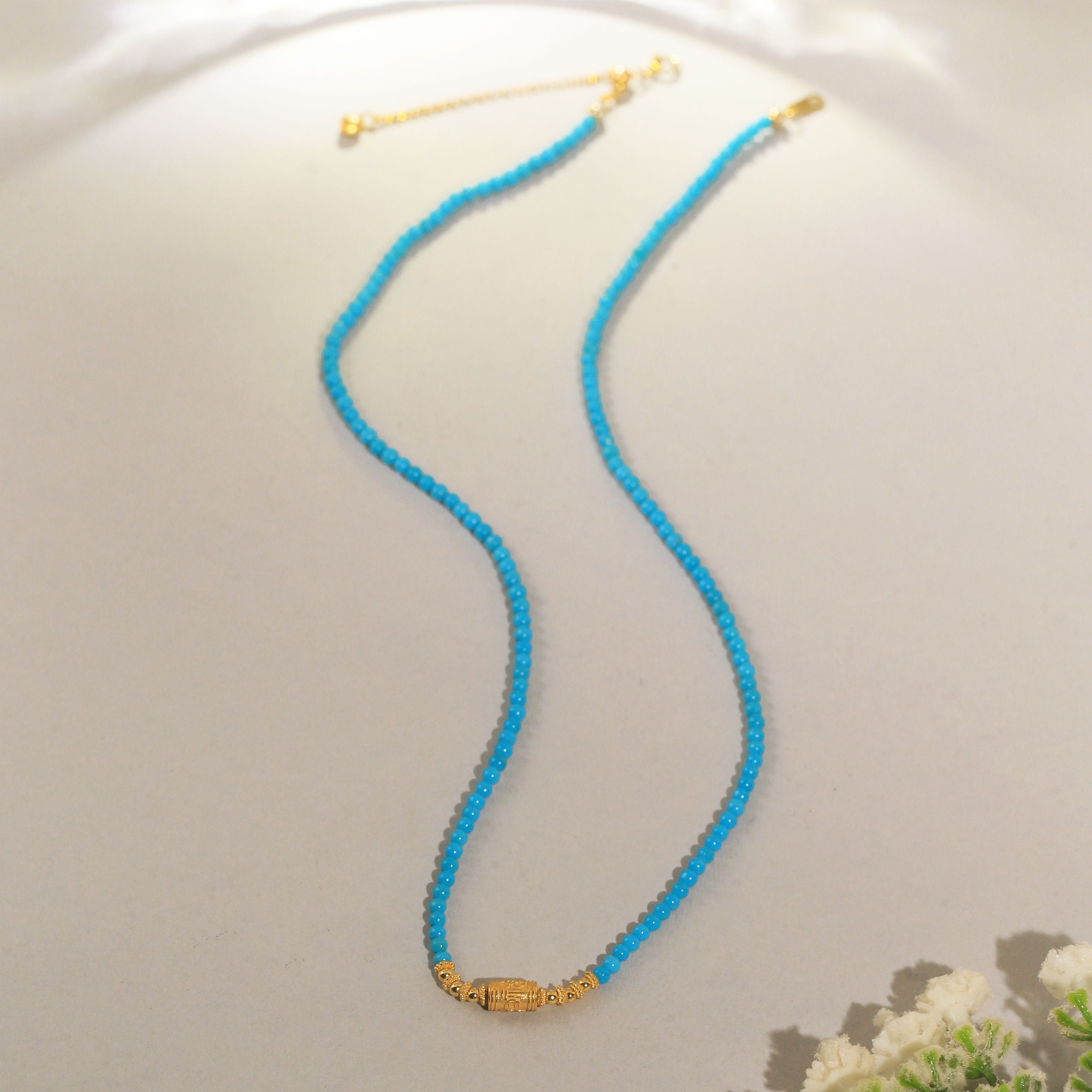 【闫闫专属】S925睡美人美松圆珠桶珠项链2mm XZ1118BZ
