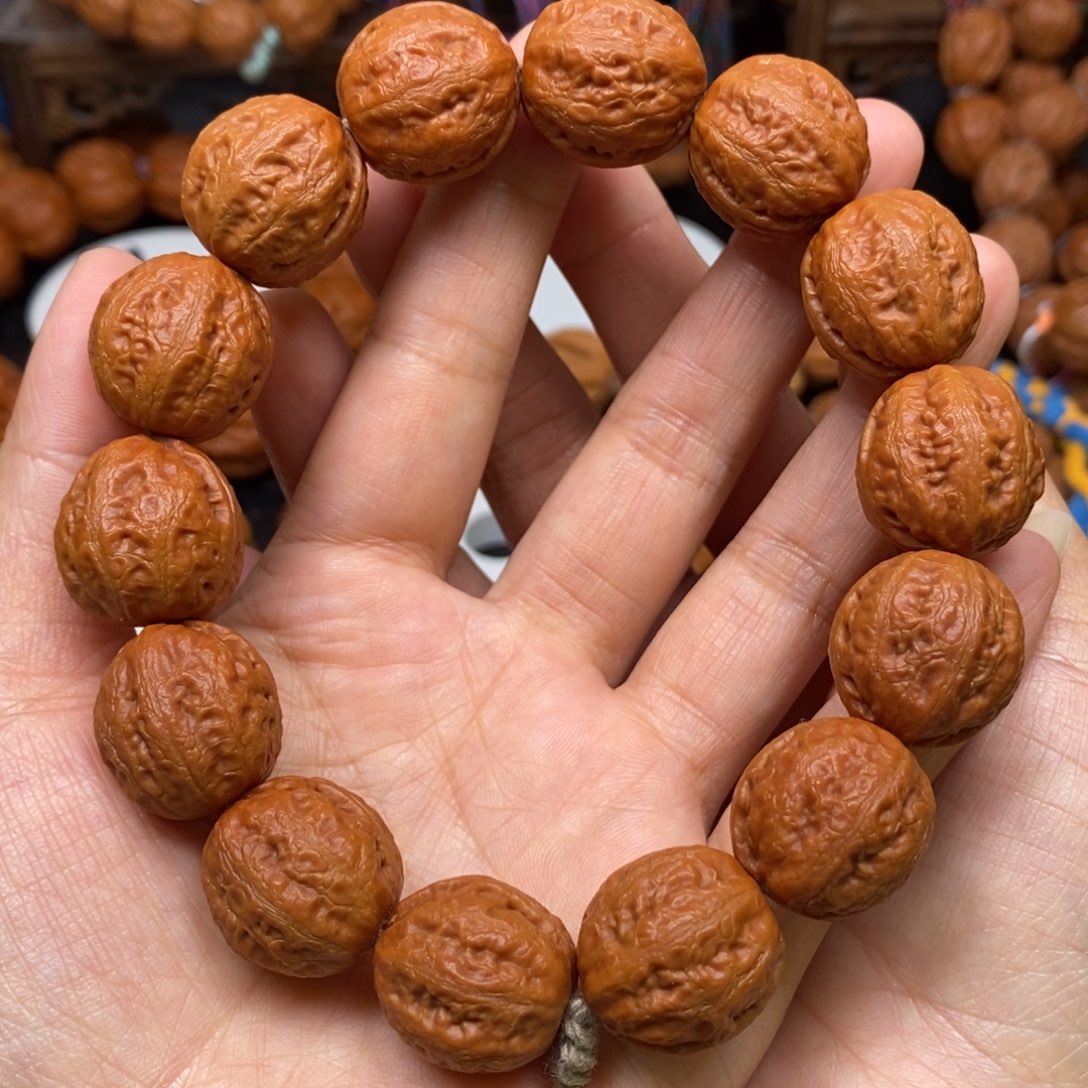 桃核手串肉筋八棱