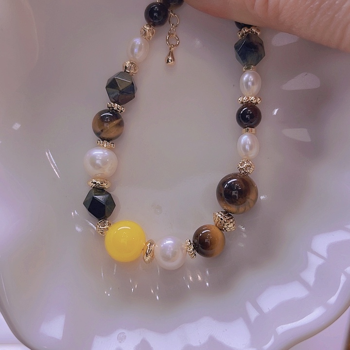 淡水珍珠手绳合金