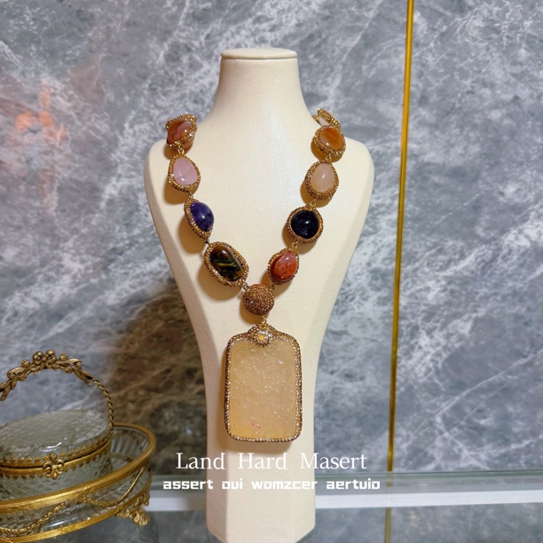 铜合金项链 多彩塔维娜系列 2362手工气质金色轻奢精美百搭彩色