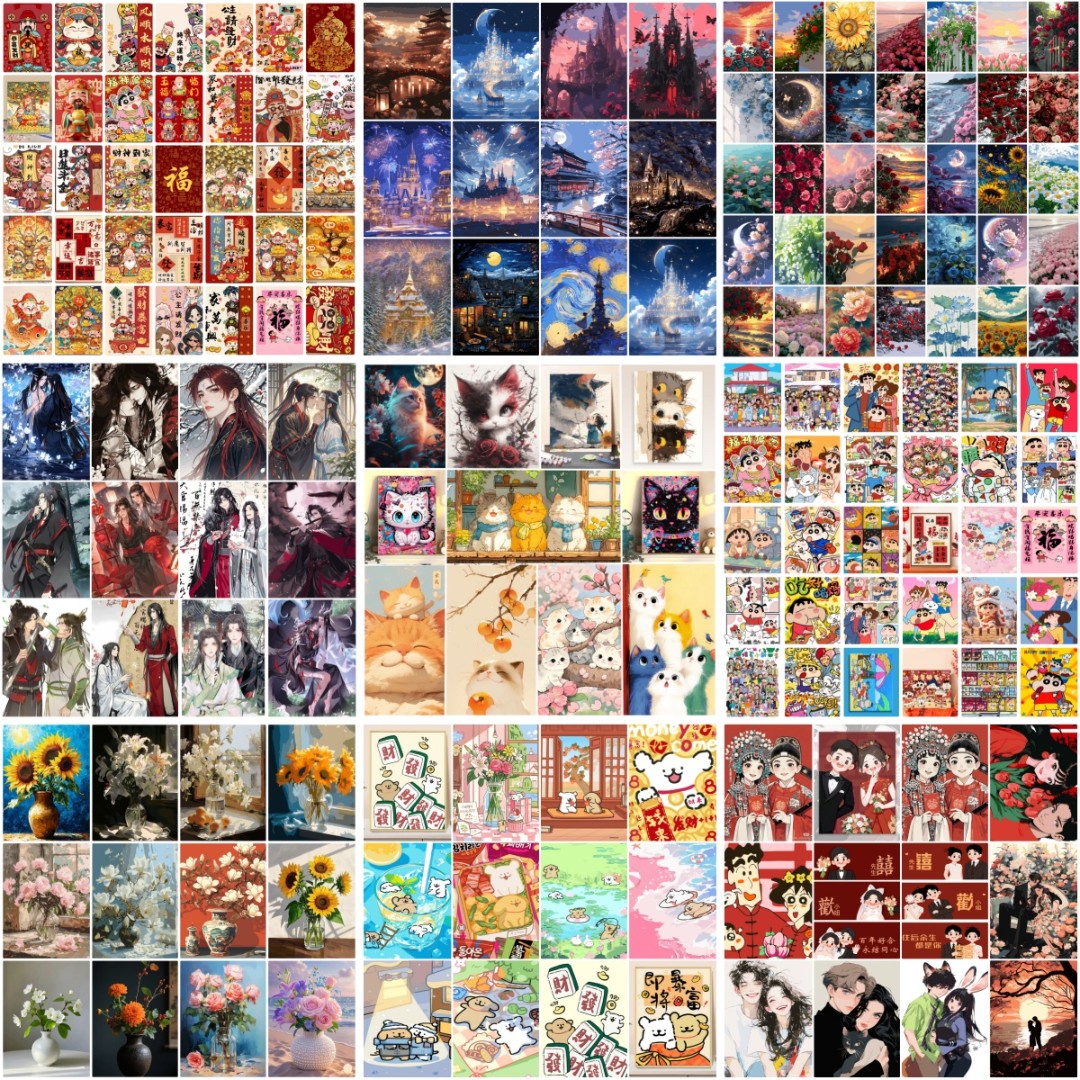 瑞美源数字油画4050尺寸【直播间过款401-600】