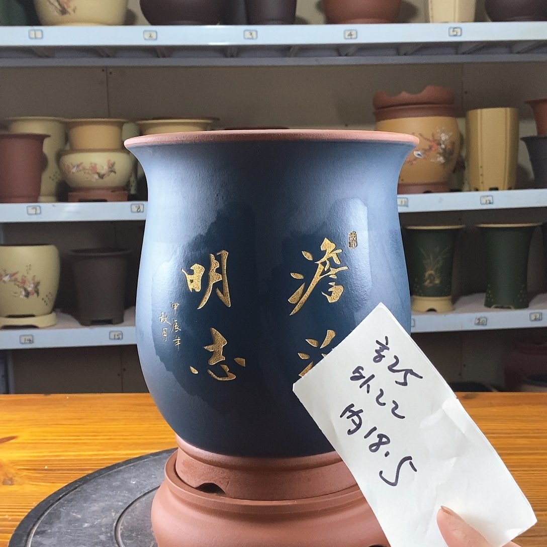 紫砂花盆紫砂兰花盆74