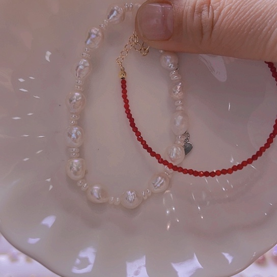 淡水珍珠手绳合金