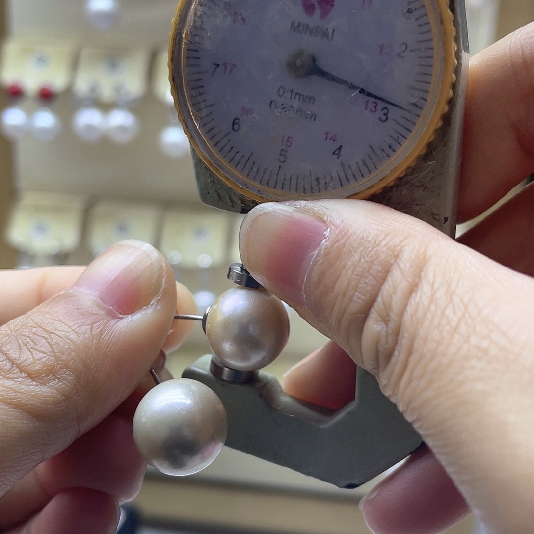 耳饰淡水珍珠银S925镶嵌