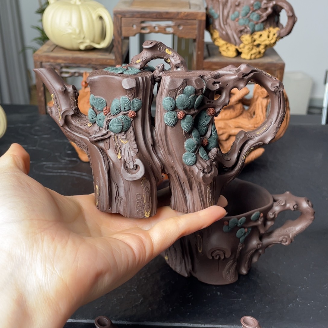 龙***步茶壶紫砂紫砂壶茶具220cc