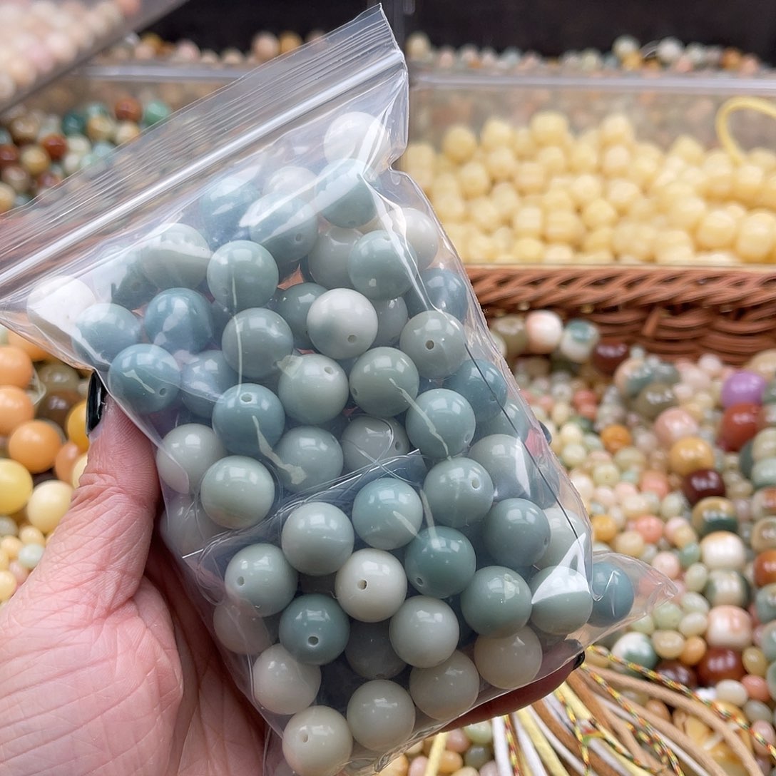 白玉菩提吊坠Q/13mm/80颗