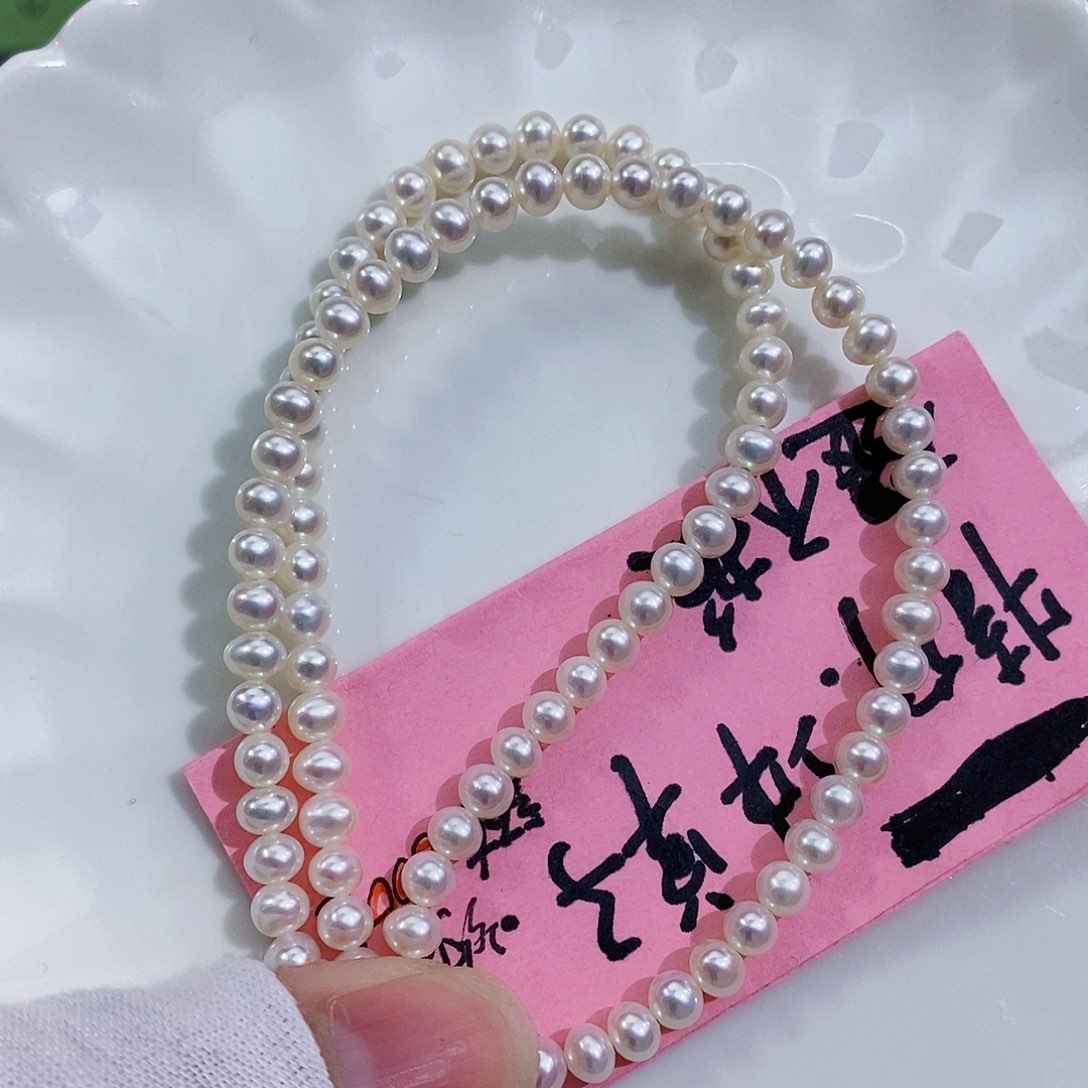 淡水珍珠项链银S925镶嵌