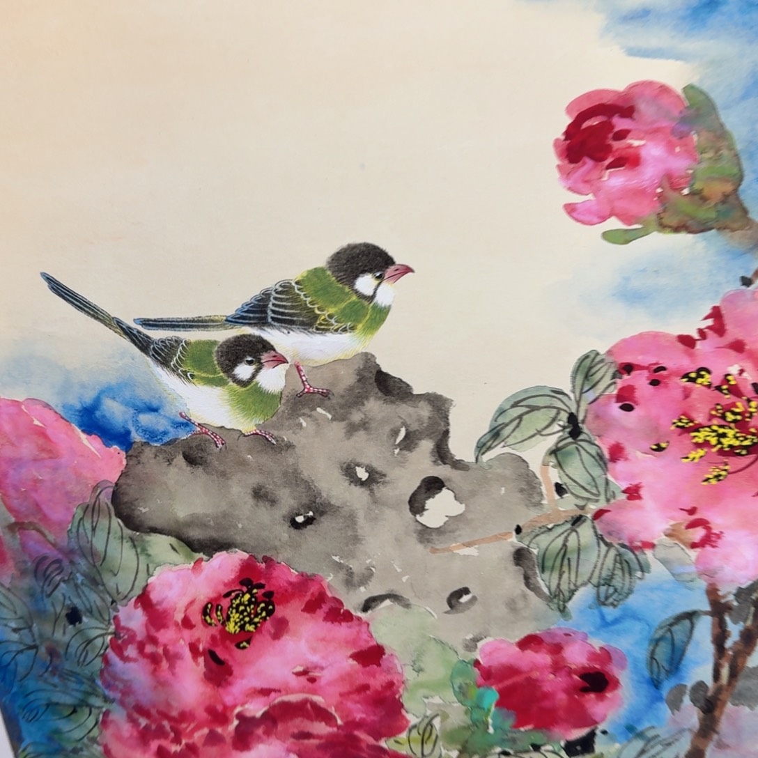 国画国画作品山水花鸟