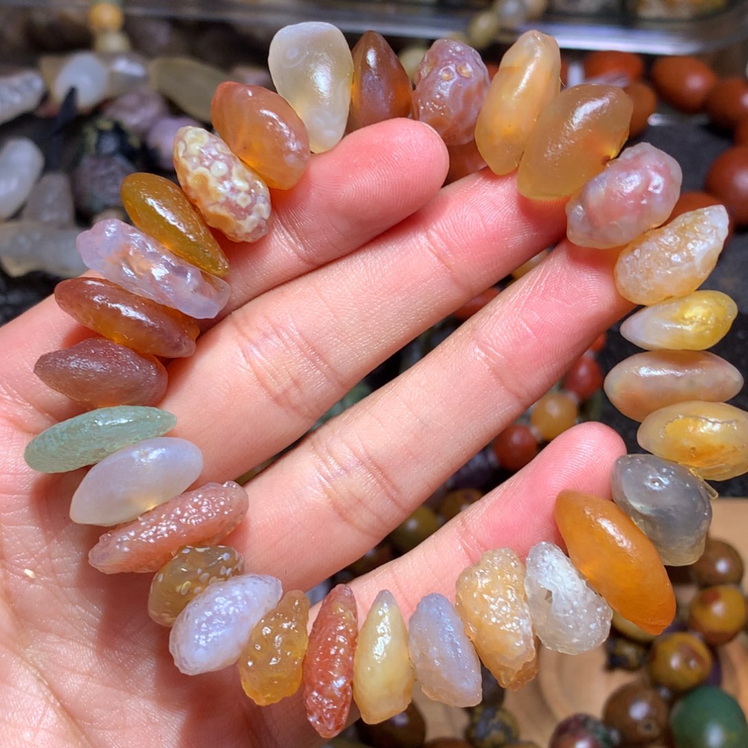 未镶嵌玛瑙/玉髓珠宝半成品