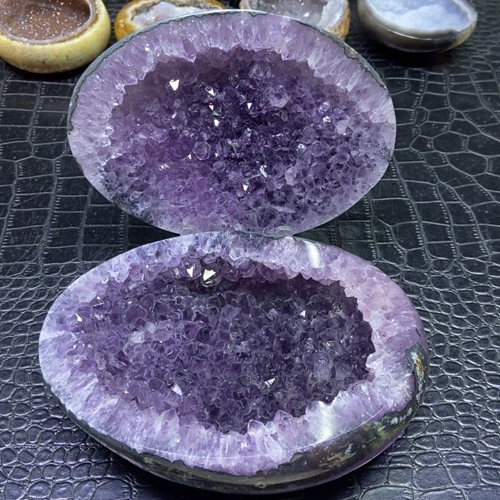水晶紫晶聚宝盆未镶嵌