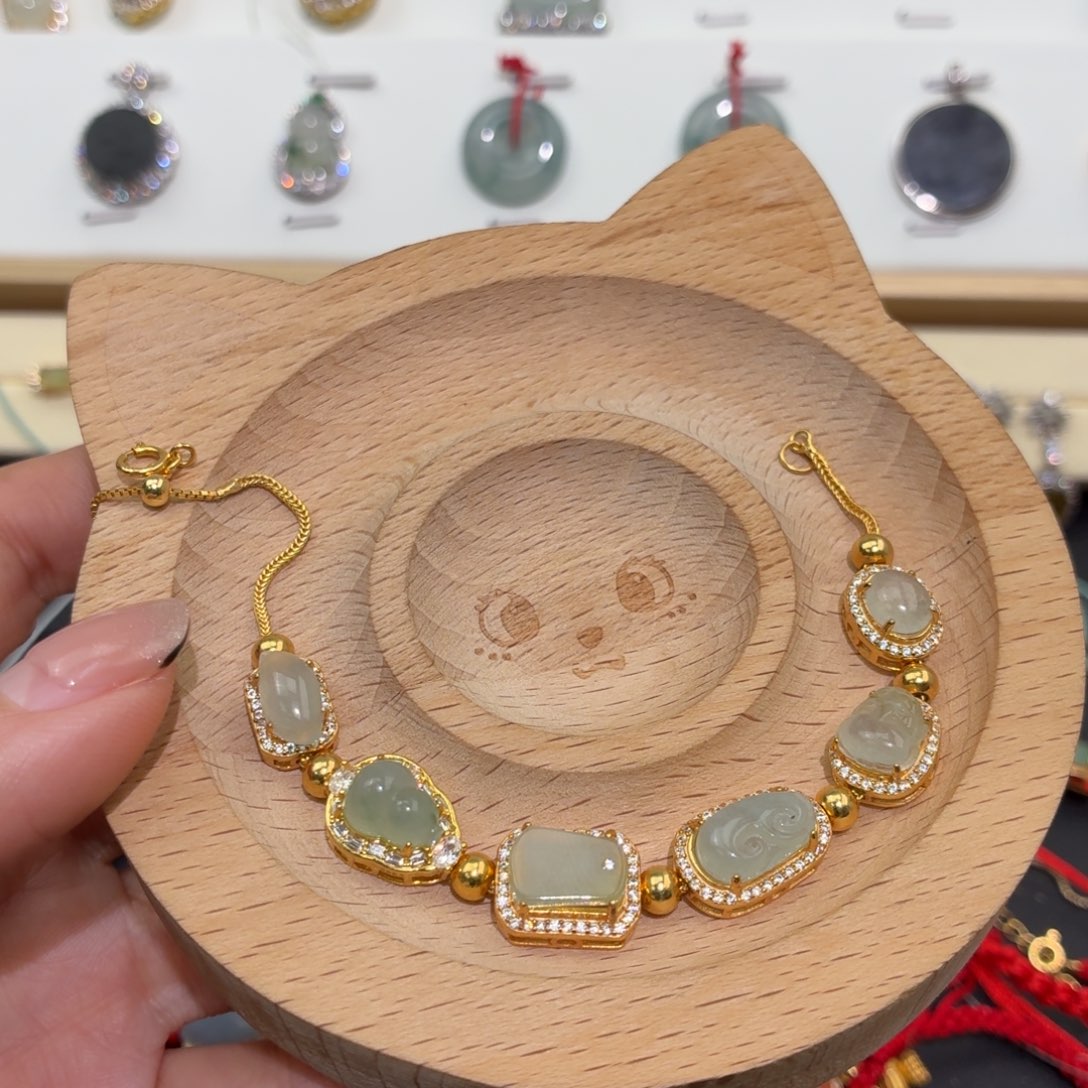 翡翠银S925镶嵌颈饰