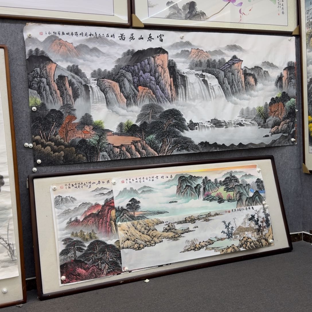 安***地国画八尺鸿运当头画框➕四尺对开荷花画框补差价