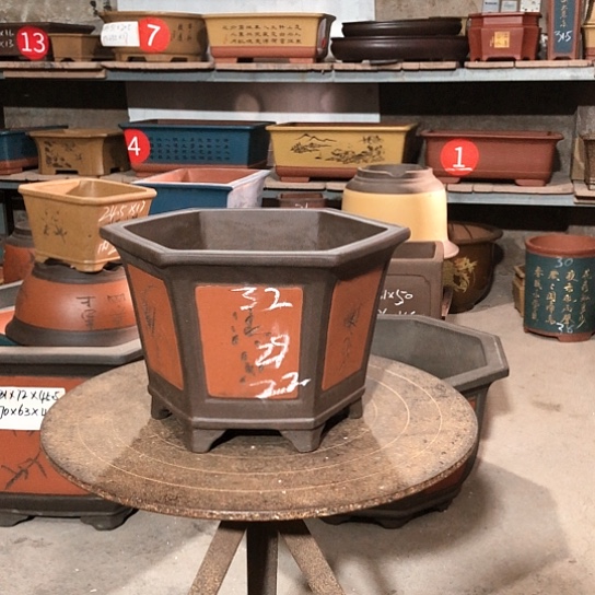 紫砂紫砂花盆包邮