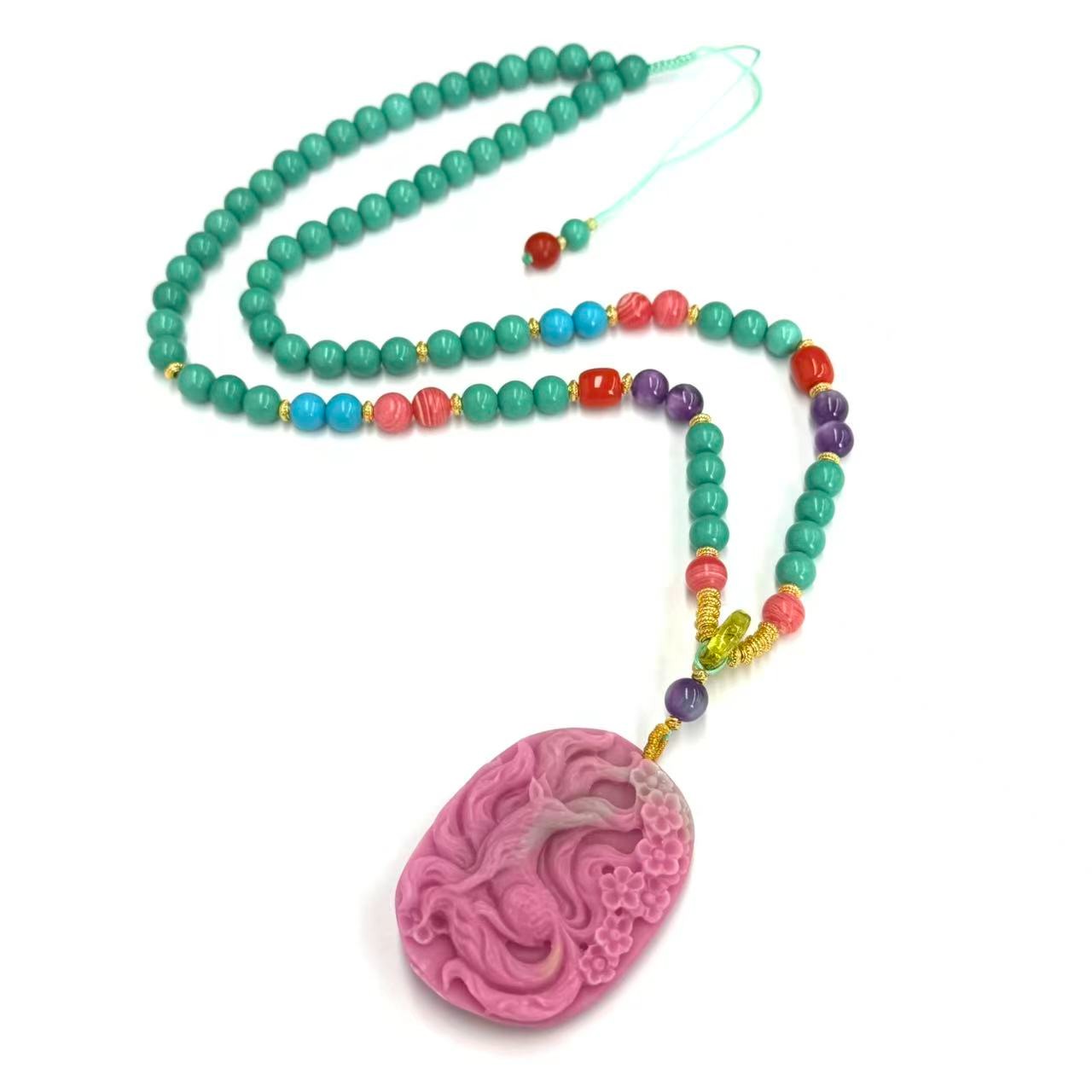 x951-国风气质设计款DIY凤九毛衣链-赠礼盒