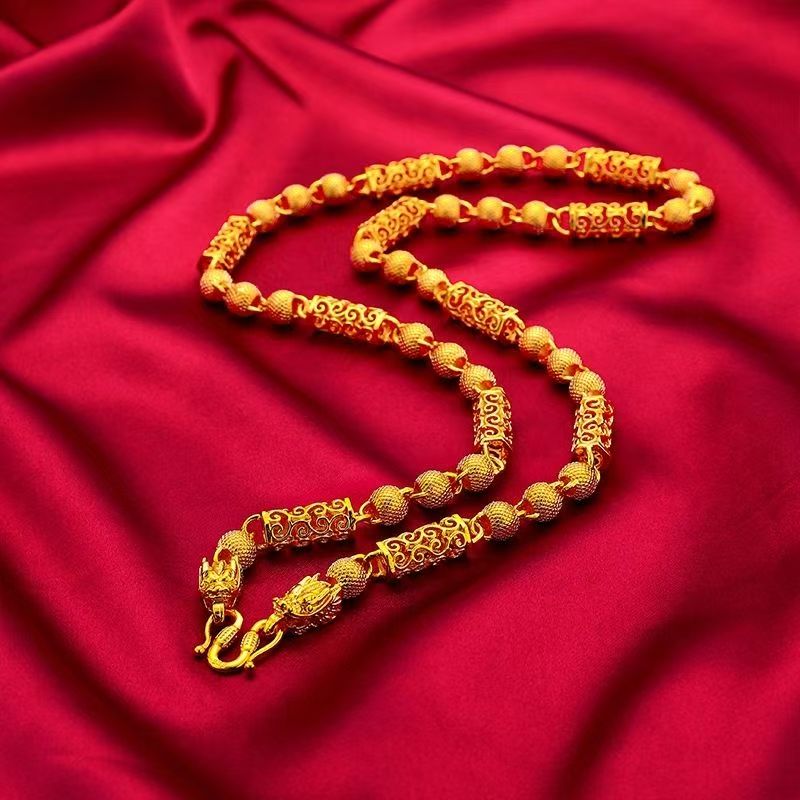 合金项链 【祥云项链】大气男士男款时尚潮流经典霸气素款金色