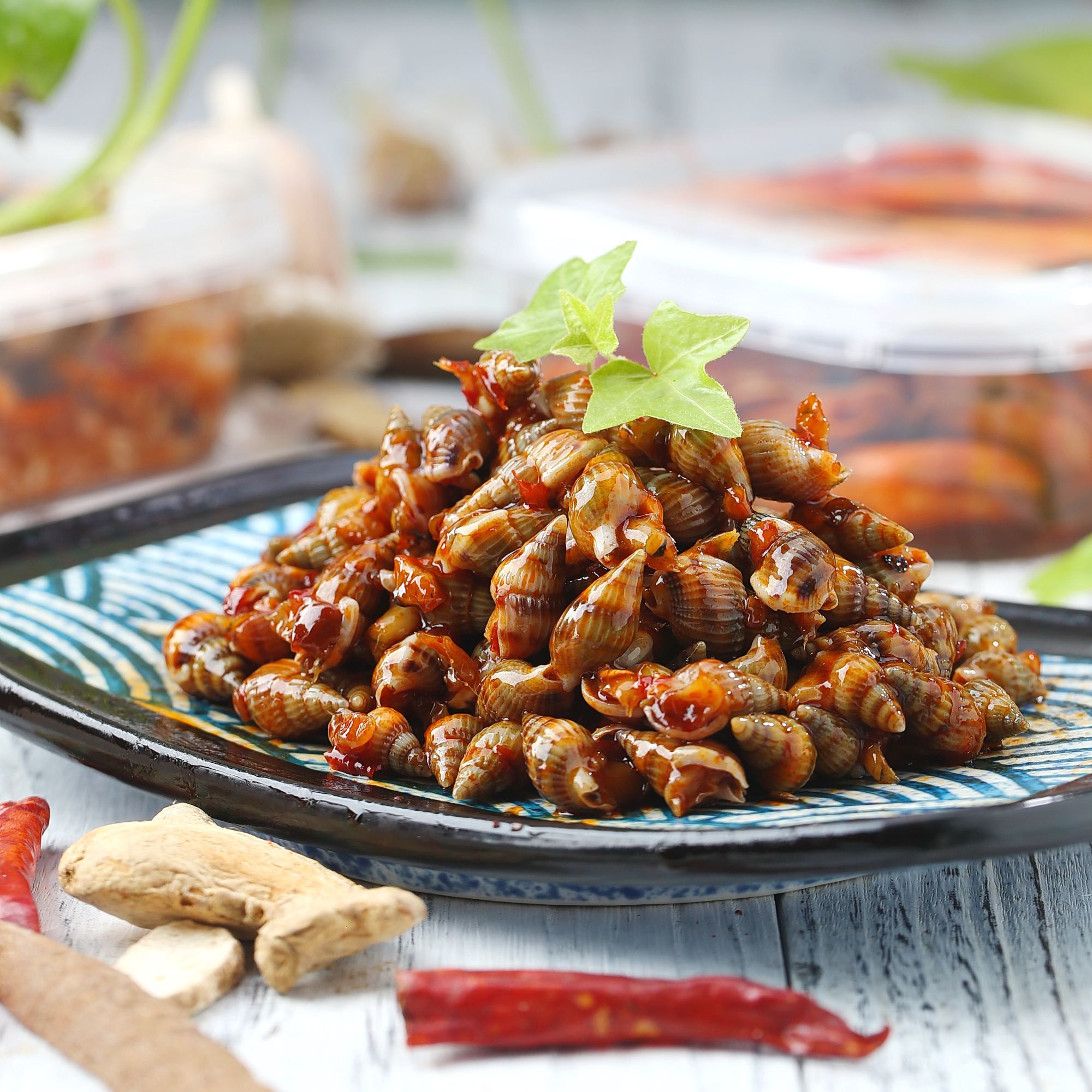 香辣海锥夫润虹即食海螺丝海瓜子丹东特产海鲜下酒菜300g包邮