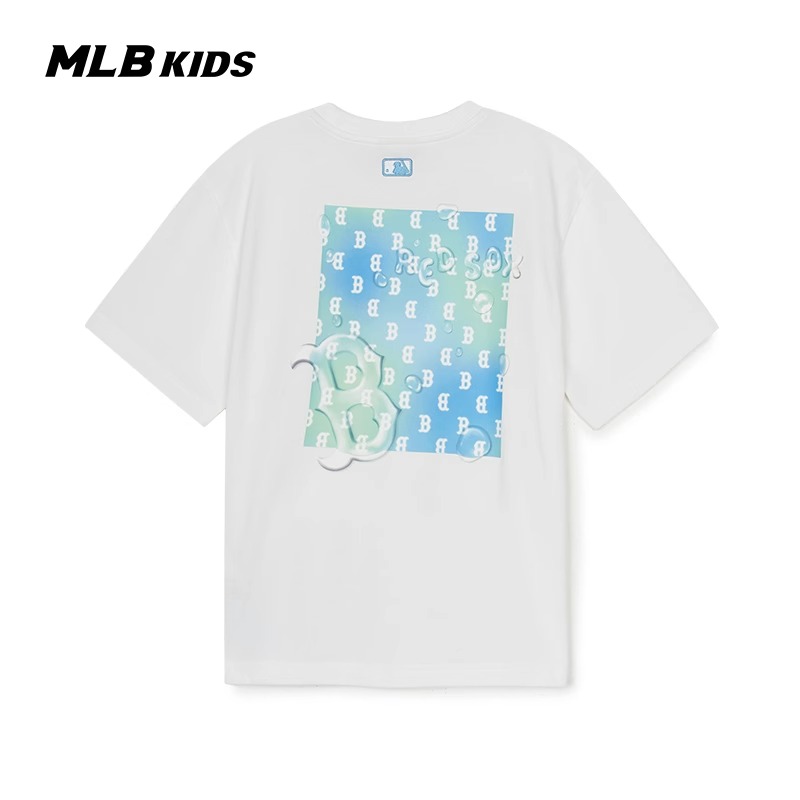 MLB【商场同款】儿童短袖吸湿速干凉感欧若老花T恤25夏7ATSM0353