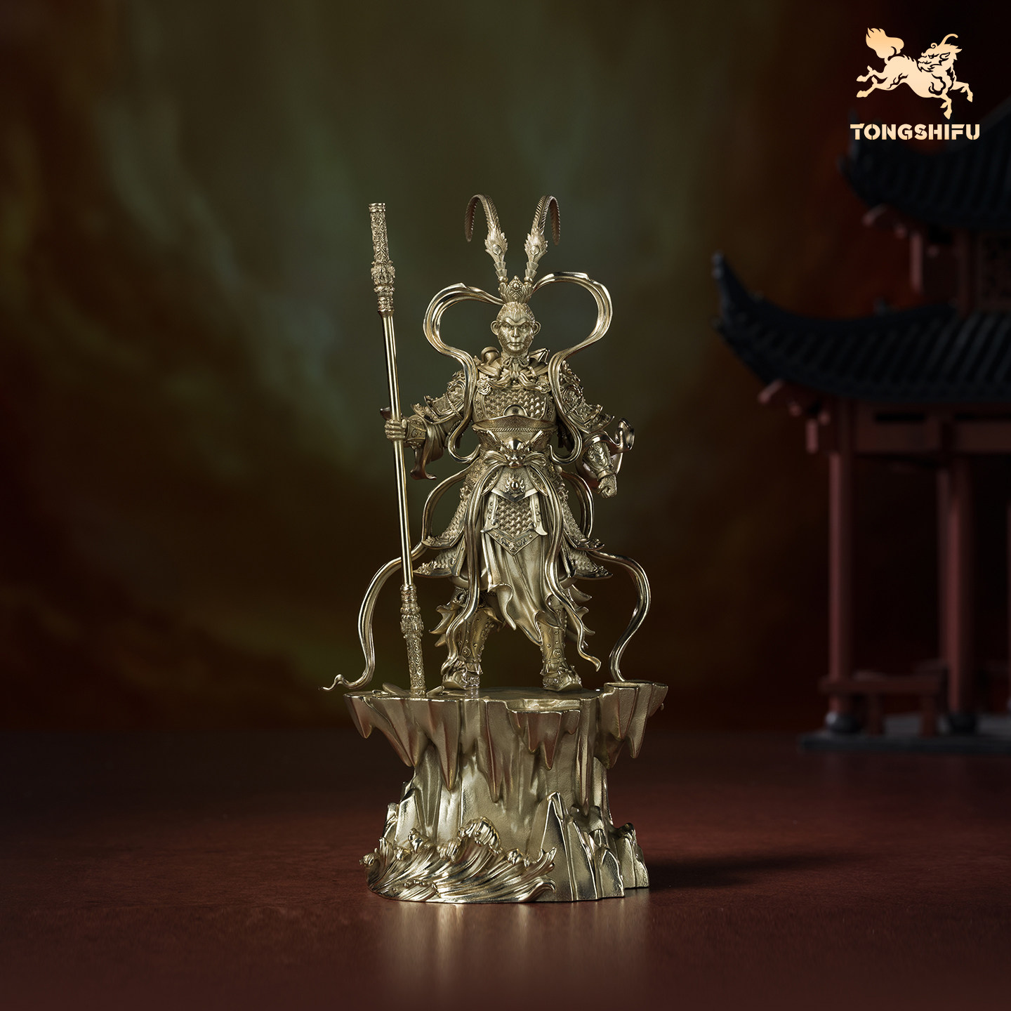 铜师傅 见微系列《齐天圣威（小号）》玄关桌面齐天大圣孙悟空铜摆件