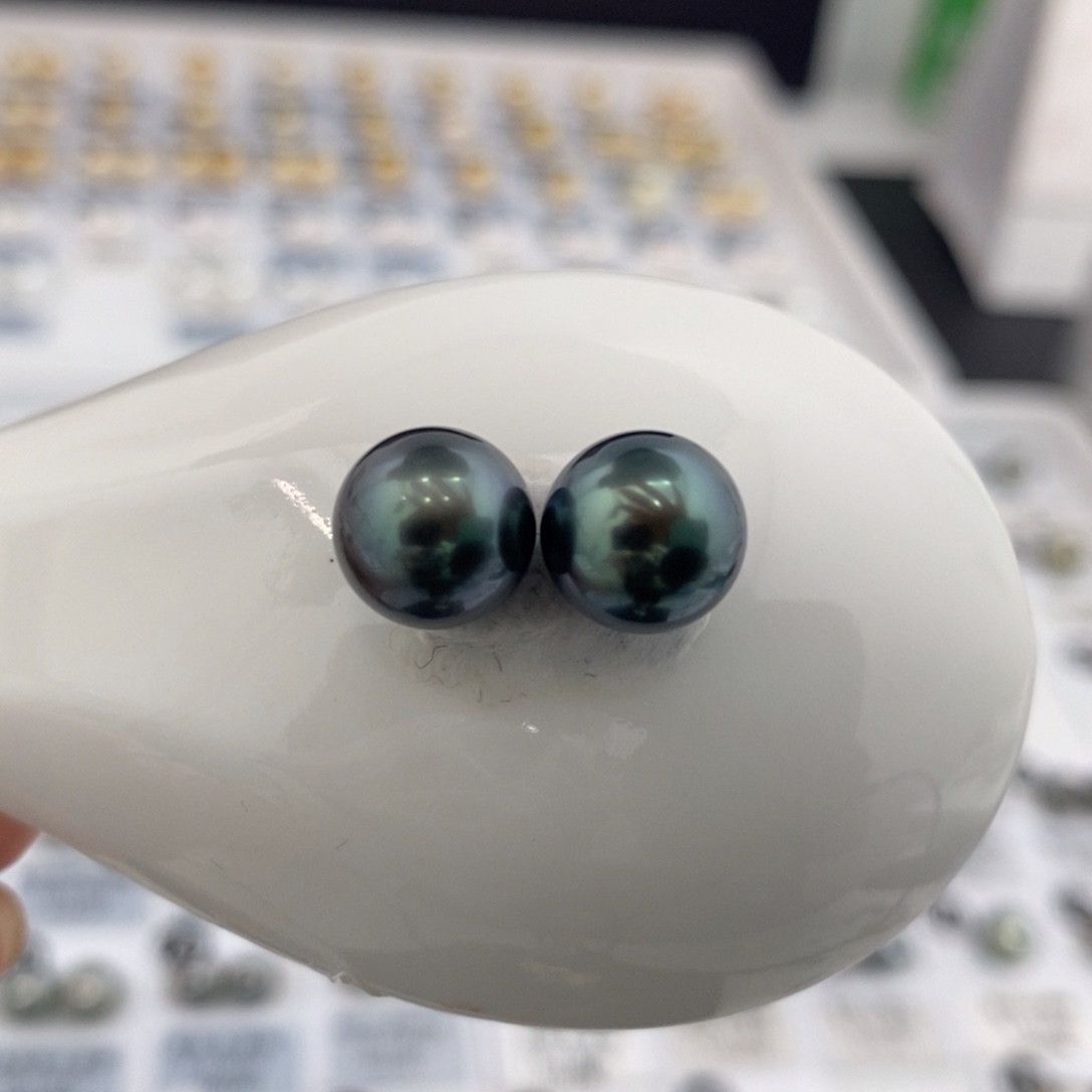 海水珍珠颈饰未镶嵌9.8mm 大溪地 很蓝77