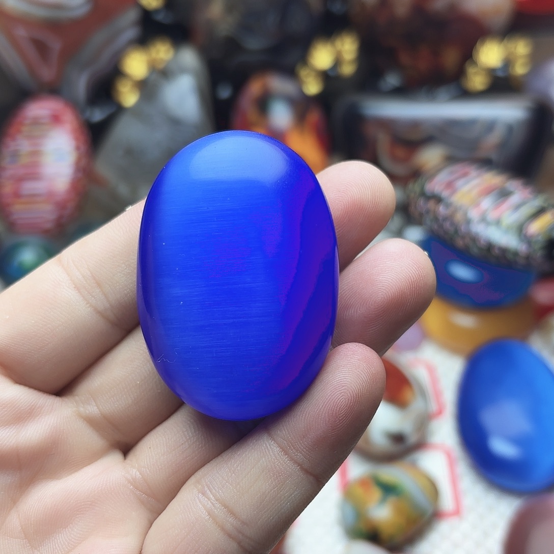 横***流玛瑙/玉髓未镶嵌珠宝半成品