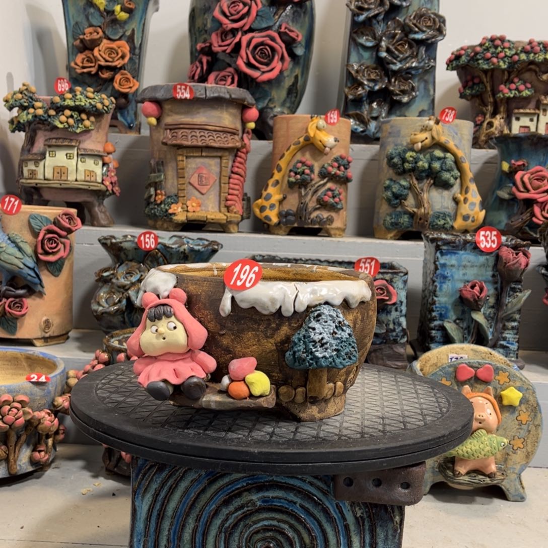 陶瓷196号陶然花盆厂家直销