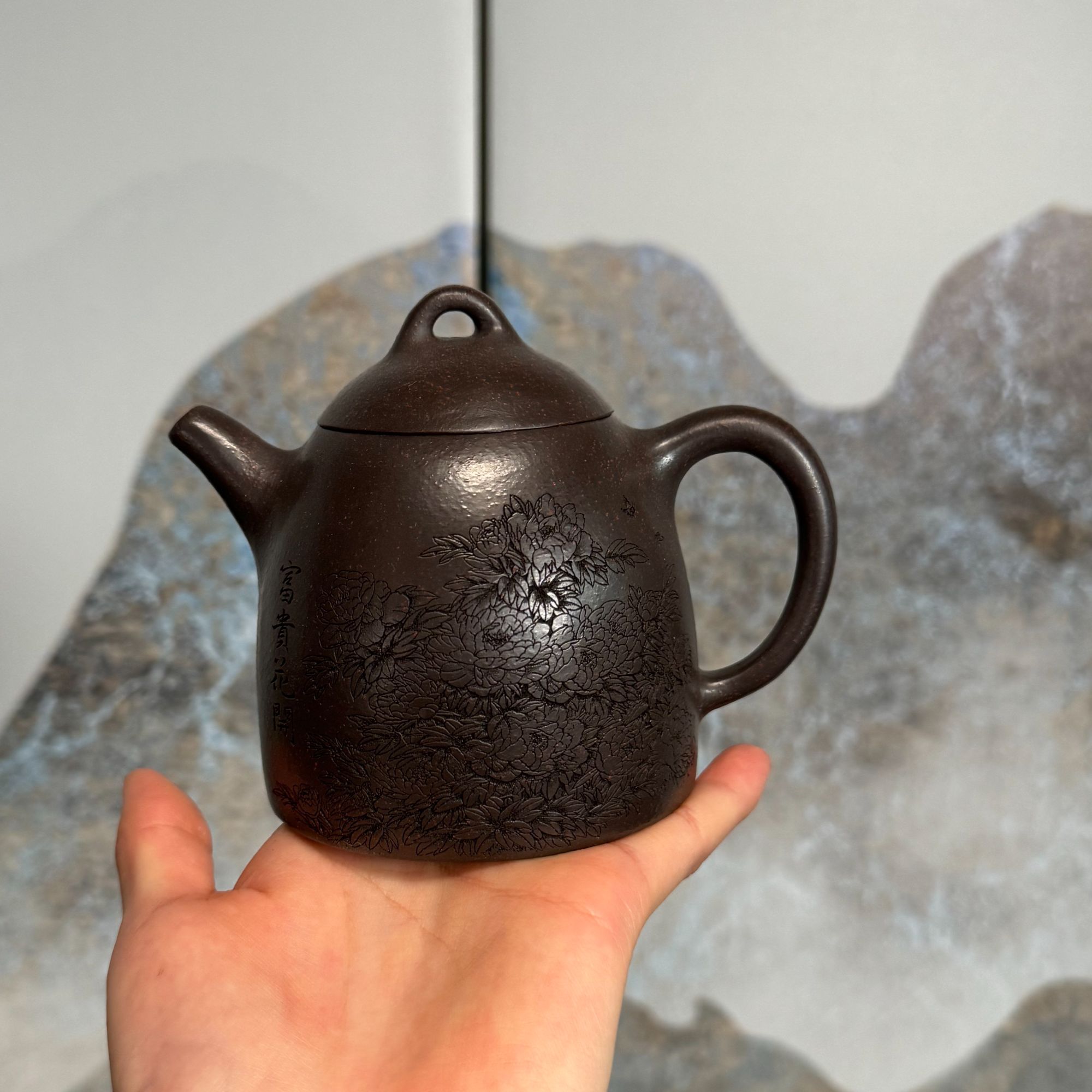 全秦权紫砂壶石黄原矿天青泥