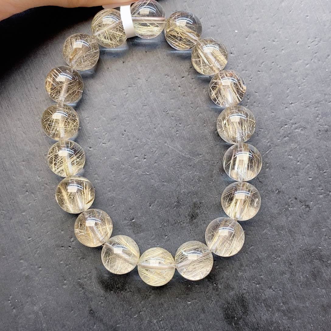 水晶手链未镶嵌11银发11mm