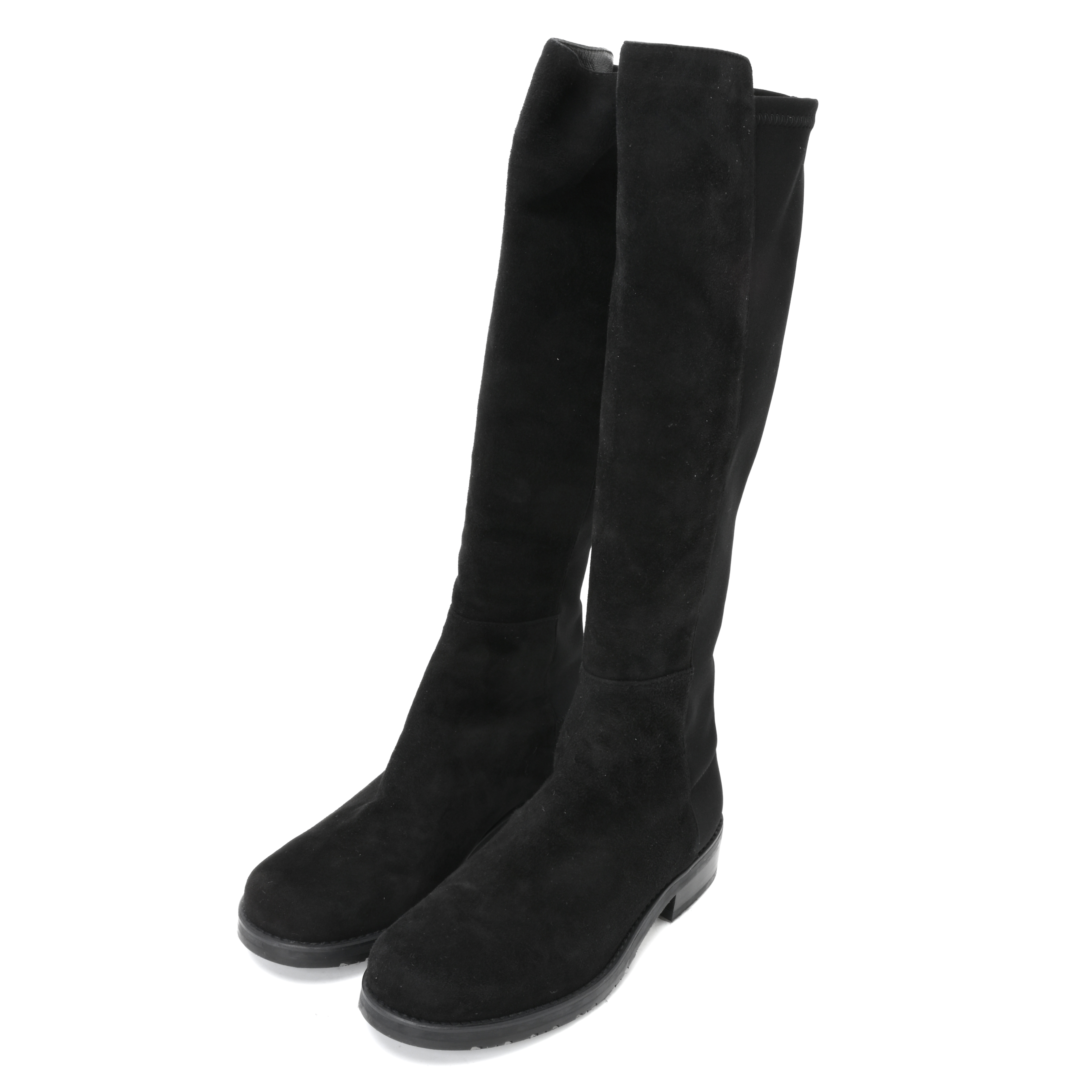 StuartWeitzman经典绒面方跟女士过膝高筒靴 HALFNHALFUL28757S