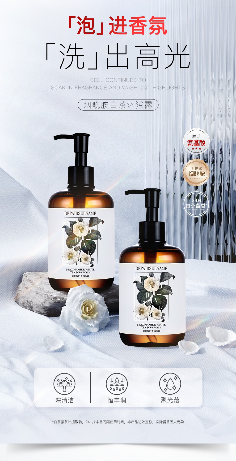修氏烟酰胺白茶沐浴露