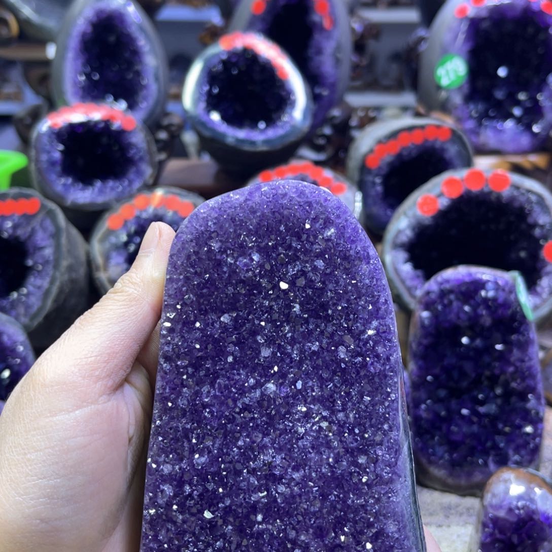 紫晶摆件未镶嵌紫水晶