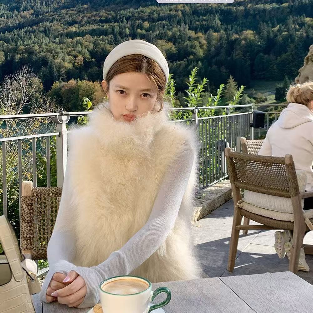 晴山暮雪/冬日御寒神器 落肩不挑身百搭马甲环保毛毛坎肩秋冬新款
