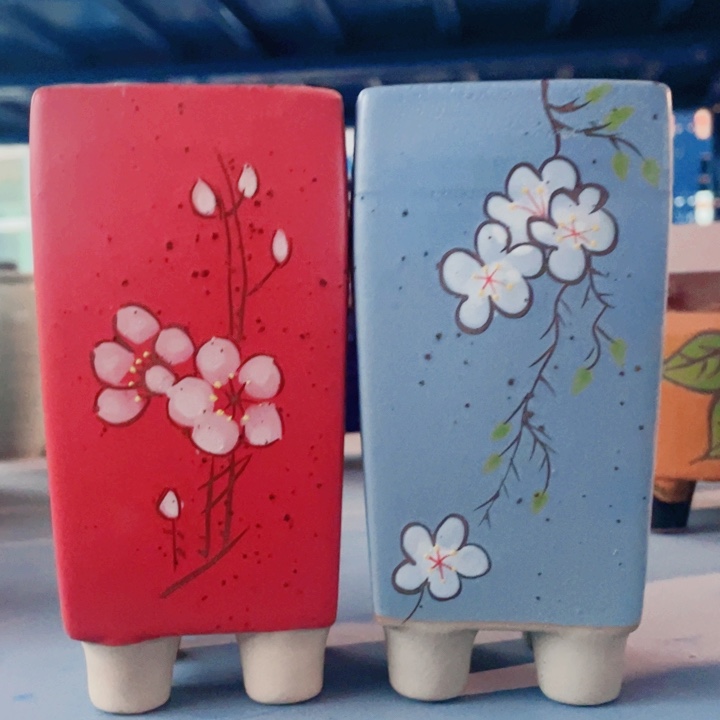 陶瓷半手工花盆浮力炸