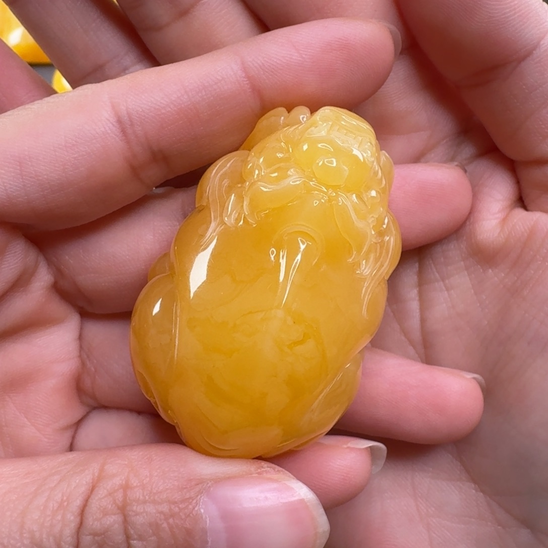 蜜蜡毛衣链未镶嵌嘦*姕