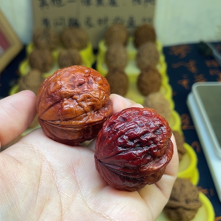 把件文玩核桃18、七彩大理蛤蟆头38