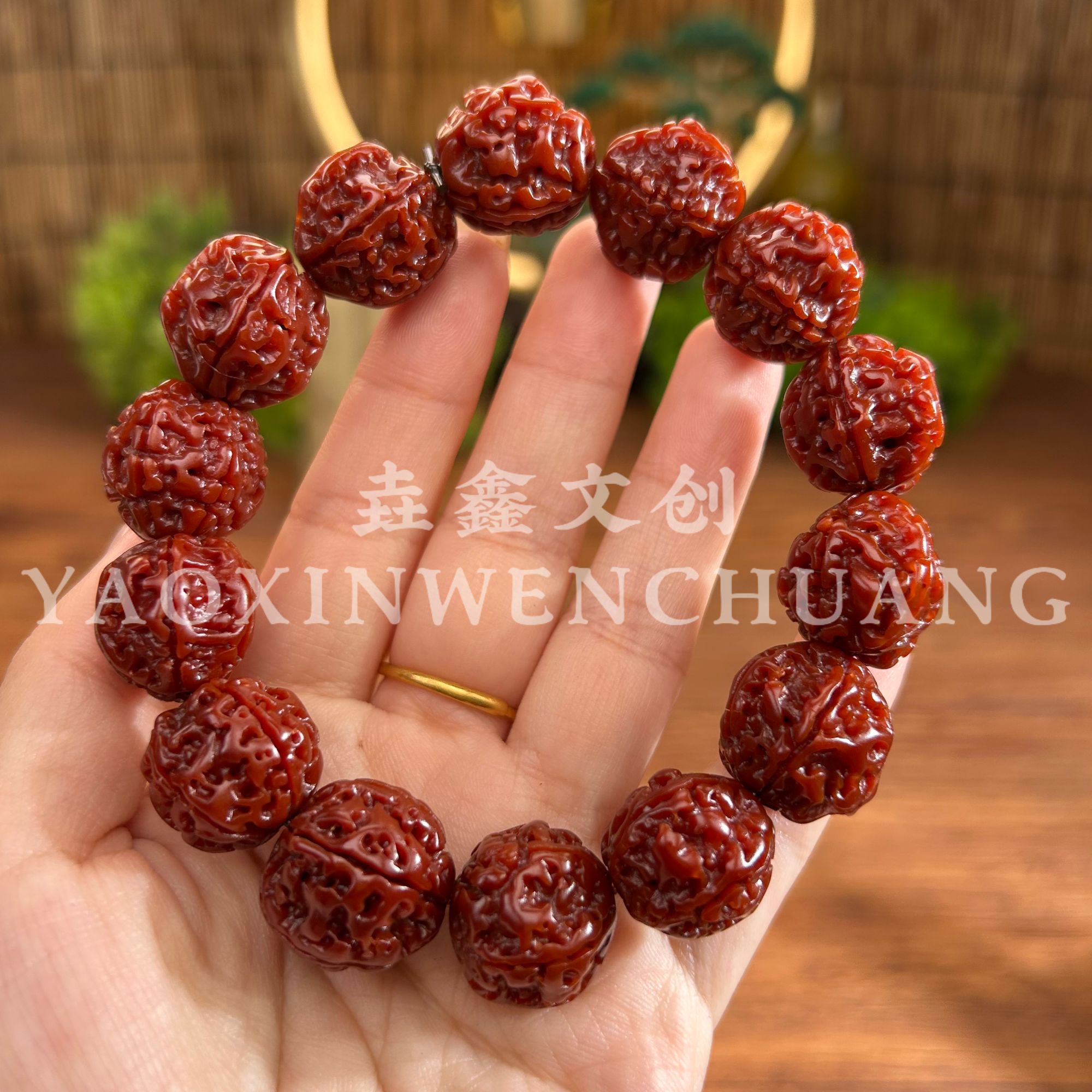 【垚鑫文创】金刚素圈手串【732】