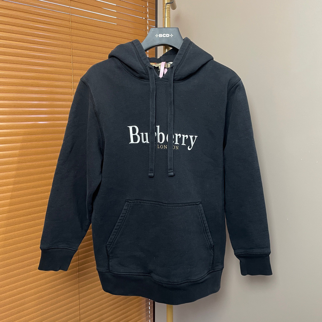 99新 BURBERRY/博柏利 徽标印花纯色棉质连帽卫衣/L码/SI500520 