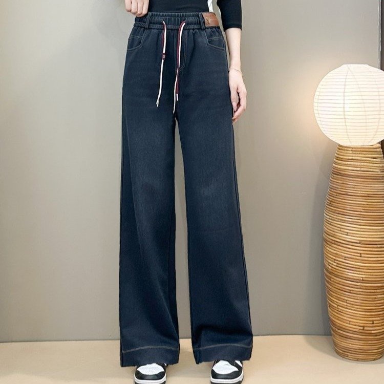2522宽松秋季新品超柔超弹水洗软牛仔直筒裤（2XL~5XL 90~160斤）
