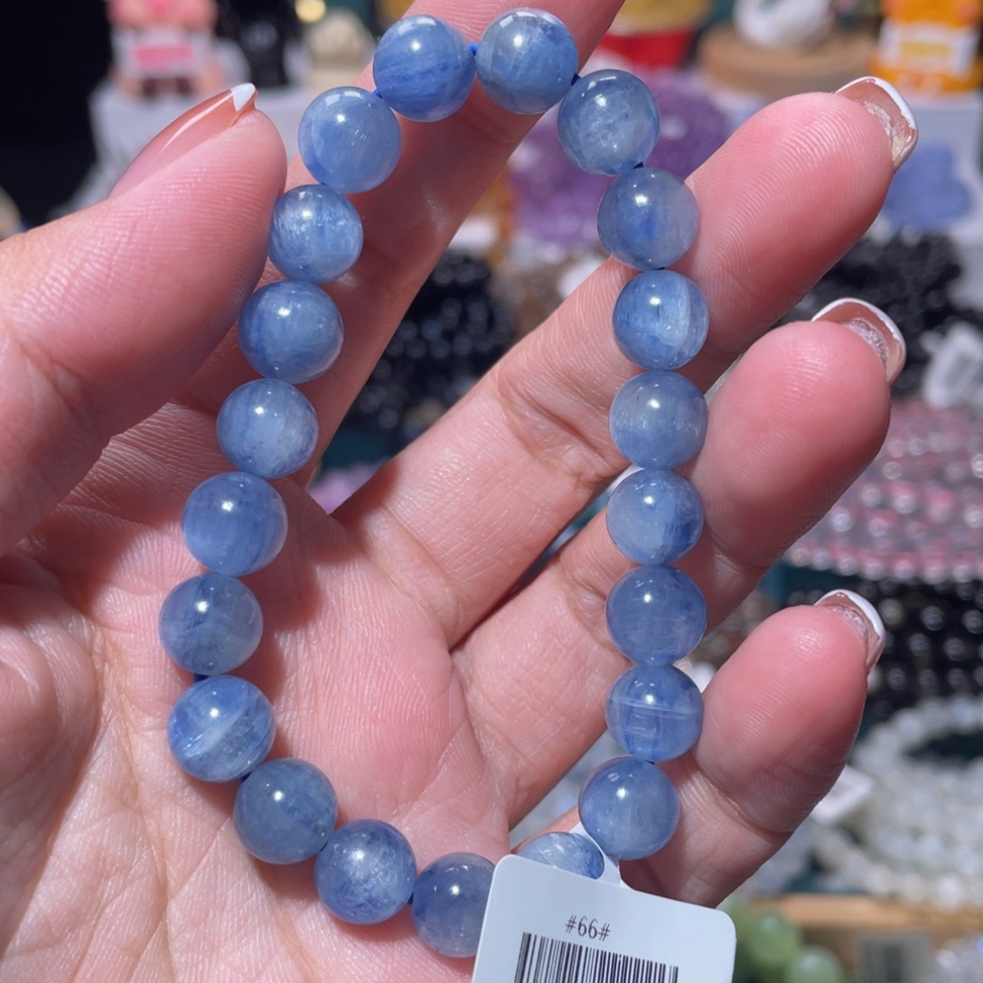 水晶手链未镶嵌蓝晶石手链9mm