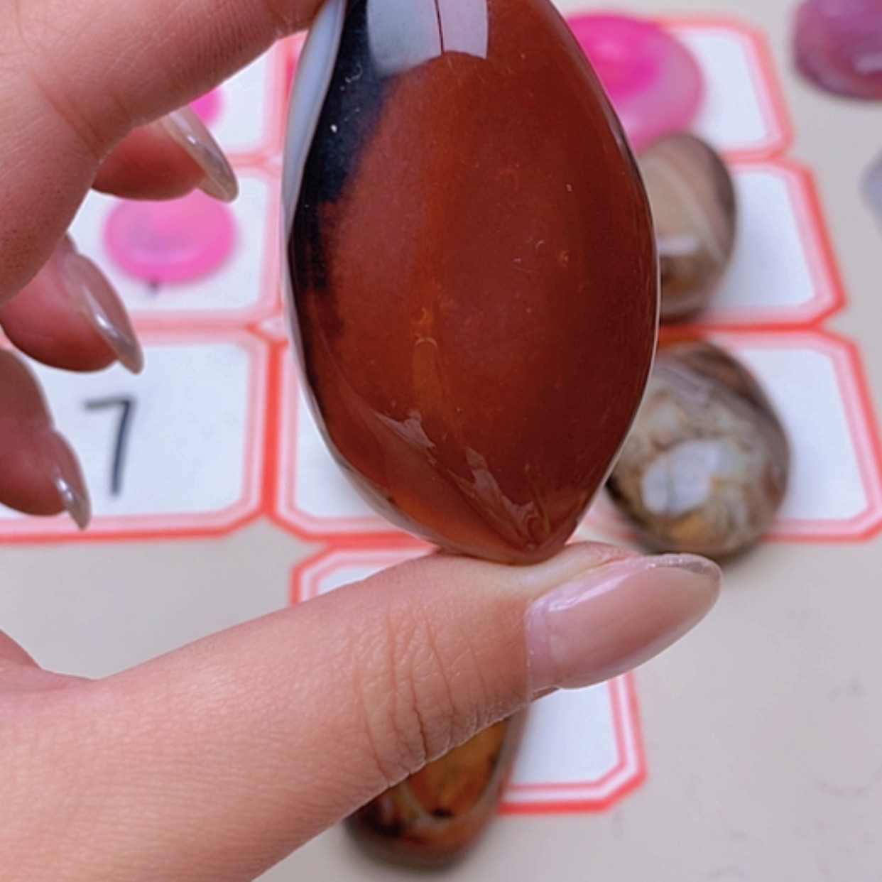 【闪购商品】未镶嵌玛瑙/玉髓珠宝半成品星****3