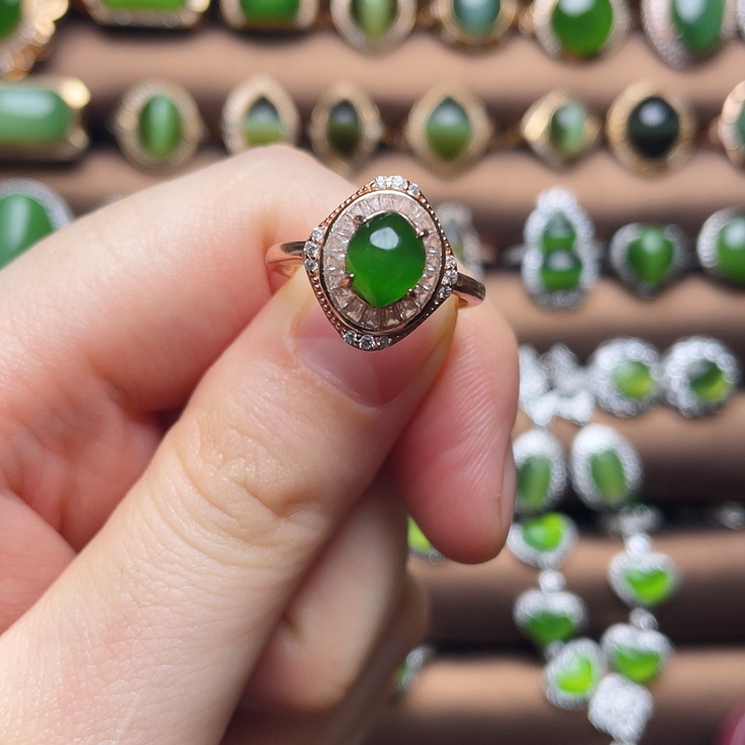 一***缘和田玉（碧玉）银S925镶嵌吊坠(不含链)