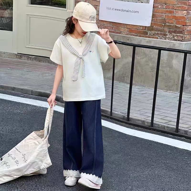 女童夏款牛仔套装118